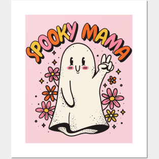 Spooky Mama // Retro Groovy Halloween Ghost Posters and Art